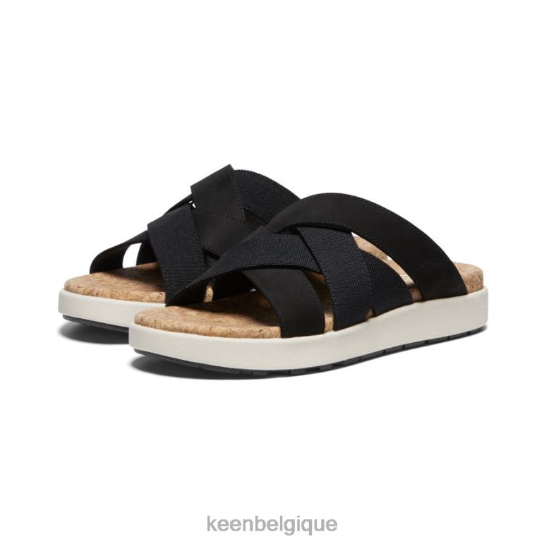 KEEN elle toboggan mixte femmes noir/bouleau chaussure 80R62430