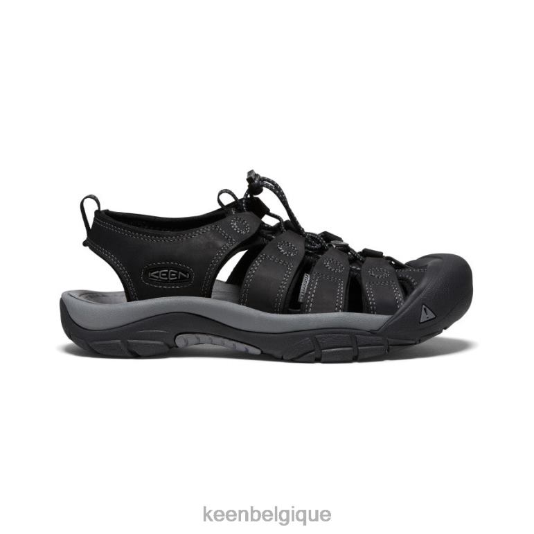 KEEN cuir newport Hommes noir/gris acier chaussure 80R62133