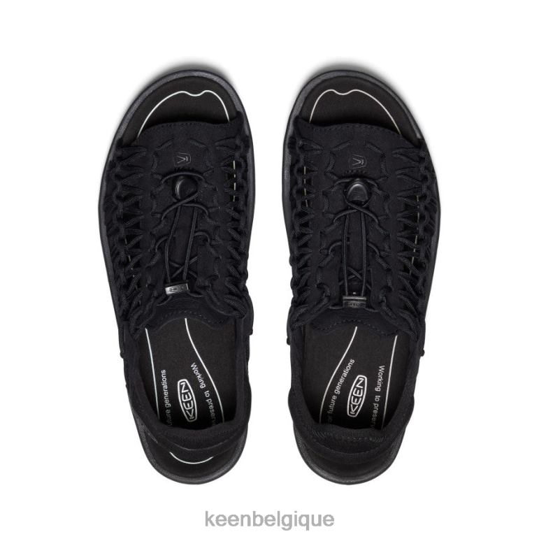 KEEN uneek ii bout ouvert Hommes noir chaussure 80R6218