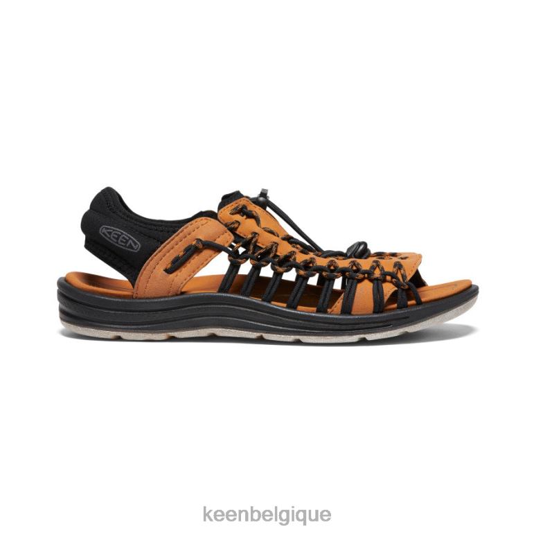 KEEN uneek ii bout ouvert Hommes noir/curry chaussure 80R6219