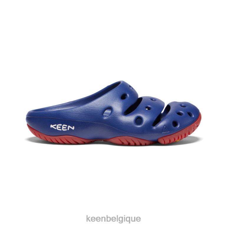 KEEN yogui Hommes profondeurs bleues/tapis rouge chaussure 80R62215