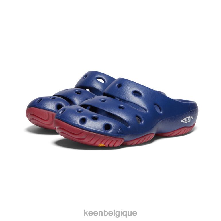 KEEN yogui Hommes profondeurs bleues/tapis rouge chaussure 80R62215