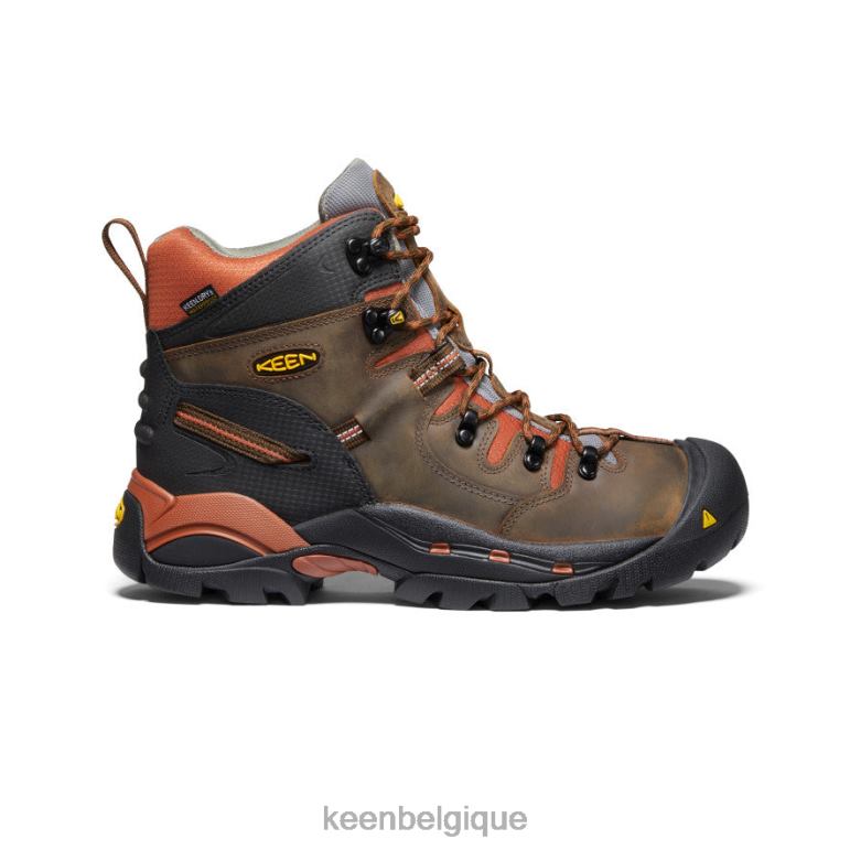 KEEN Pittsburgh 6" Hommes marron cascade/marron bombay chaussure 80R62176